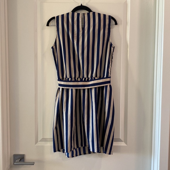 Vintage Vicki Vaughn Junior Dress Nautical Sailor Tabard Striped Union Made USA - Picture 3 of 8